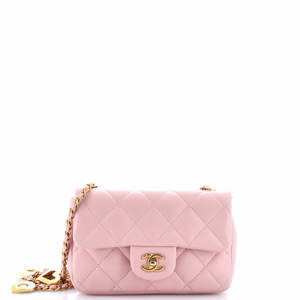 Chanel Mini Sweet Heart Chain Flap Bag Quilted Lambskin